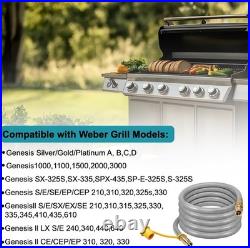 10FT Propane to Natural Gas Conversion Kit for Weber Genesis, Genesis II, Spirit