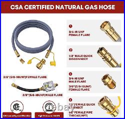 12Feet 1/2 Inch Natural Gas to Propane Conversion Kit Compatible with Kitchen-Ai