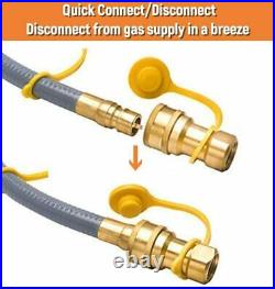 12Ft 3/8-In Natural Gas Quick Connect Hose Propane to Natural Gas Conversion Kit