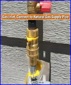 12Ft 3/8-In Natural Gas Quick Connect Hose Propane to Natural Gas Conversion Kit