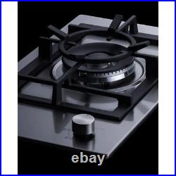 12 In. Gas Cooktop in Stainless Steel with 1-Burner