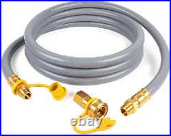 15FT 3/4-Inch Natural Gas Hose with Quick Connect Fitting, Propane to Natural Ga
