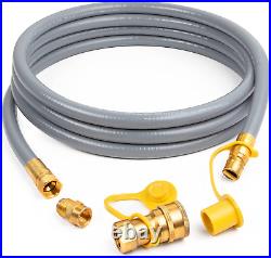 1/2-Inch Natural Gas Hose 12 FT Propane to Natural Gas Conversion Kit Fittings