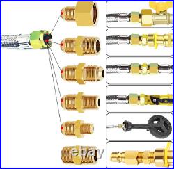 20 Feet High Pressure Braided Propane Hose Extension with Conversion Coupling 3/
