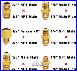 20 Feet High Pressure Braided Propane Hose Extension with Conversion Coupling 3/