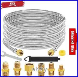 20 Ft High Pressure Braided Propane Hose Extension with Conversion Coupling 38 20 Ft High Pressure Braided Propane Hose Extension with Conversion Coupling 38
