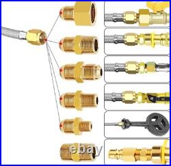 20 Ft High Pressure Braided Propane Hose Extension with Conversion Coupling 38 20 Ft High Pressure Braided Propane Hose Extension with Conversion Coupling 38