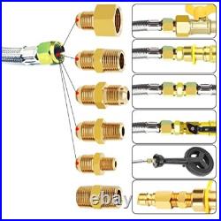 20 Ft High Pressure Braided Propane Hose Extension with Conversion Coupling 3/8 20 Ft High Pressure Braided Propane Hose Extension with Conversion Coupling 3/8