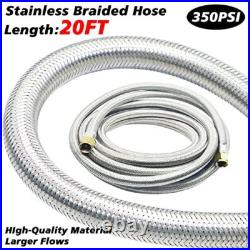 20 Ft High Pressure Braided Propane Hose Extension with Conversion Coupling 3/8 20 Ft High Pressure Braided Propane Hose Extension with Conversion Coupling 3/8