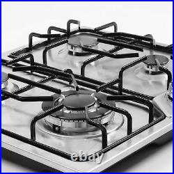 22X20 Gas Cooktop 4 Burners Stainless Steel Stove NG/LPG Conversion Kit