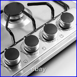22X20 Gas Cooktop 4 Burners Stainless Steel Stove NG/LPG Conversion Kit