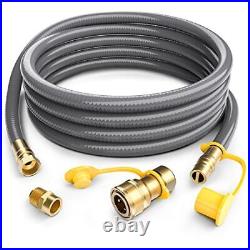 24FT 1/2 Propane To Natural Gas Hose with Quick Connect Conversion Kit Gas Lin