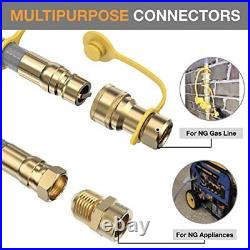24FT 1/2 Propane To Natural Gas Hose with Quick Connect Conversion Kit Gas Lin