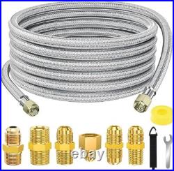 24 FT Propane Hose Extension-High Pressure Braided Gas Line Hose Propane 24 FT Propane Hose Extension-High Pressure Braided Gas Line Hose Propane
