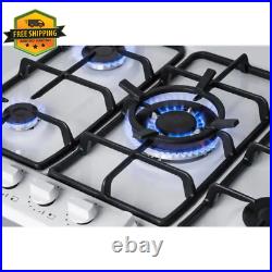 27 In. Gas Cooktop in White with 5 Burners Including Power Burner