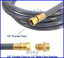 36FT Propane To Natural Gas Hose Conversion Kit with Quick Connect Fittings