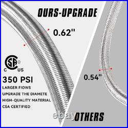 36Ft High Pressure Braided Propane Hose Extension and Fittings with Conversion 36Ft High Pressure Braided Propane Hose Extension and Fittings with Conversion
