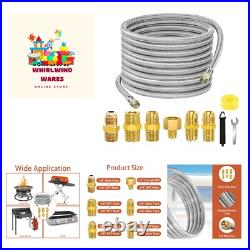 36 FT Extension-High Pressure Braided Gas Line Hose Propane Conversion Kit fo