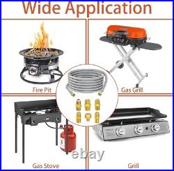 36 FT Extension-High Pressure Braided Gas Line Hose Propane Conversion Kit fo