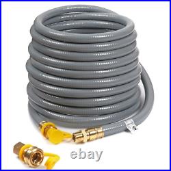 36 Feet 3/4 ID Natural Gas Hose & Quick Disconnect Fittings For NG/LP Propane