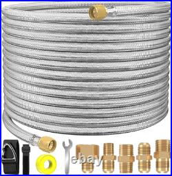 48Ft High Pressure Braided Propane Hose Extension and Fittings with Conversion