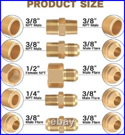 48Ft High Pressure Braided Propane Hose Extension and Fittings with Conversion