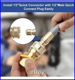 48 FT Propane & Natural Gas Hose with 3/8-1/2 Female Flare Gas Conversion Kit