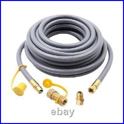 48 Feet 1/2-Inch Natural Gas Hose with Quick Connect Fitting for BBQ, Grill