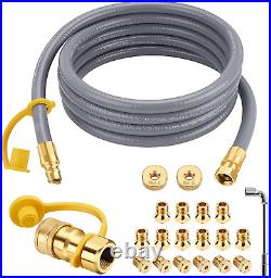 5249 Propane to Natural Gas Conversion Kit, 10FT 3/8 Natural Gas Hose with Quic