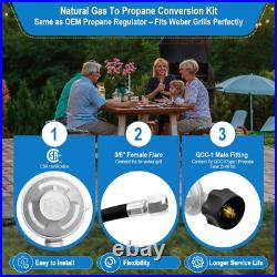 5FT Propane Regulator Hose Conversion Kit for Weber Genesis Spirit 310/315/210