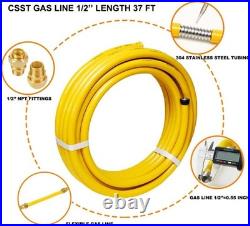 CSST 37 Ft Corrugated Stainless Steel Gas Line Flexible Propane Conversion Kit