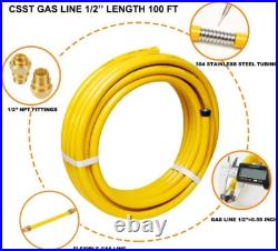 CSST Corrugated Stainless Steel 100ft Gas Line Flexible Propane Conversion Kit CSST Corrugated Stainless Steel 100ft Gas Line Flexible Propane Conversion Kit