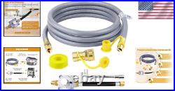 Easy Install 1/2'' Natural Gas Hose & Regulator Kit for Propane to Natural Gas Easy Install 1/2'' Natural Gas Hose & Regulator Kit for Propane to Natural Gas
