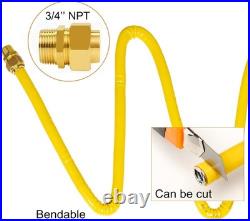 Flexible 3/4 Inch Stainless Steel Gas Line Propane Conversion Kit Included Flexible 3/4 Inch Stainless Steel Gas Line Propane Conversion Kit Included