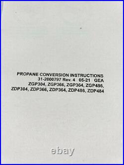 GE Monogram Propane Conversion Kit (LP) Orifice Mo ZGP304, ZGP366, ZGP486, ZDP304