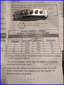 GE Propane LP Orifices Conversion Kit For Models JGP3036 PGP6036 CGP6036 GE Propane LP Orifices Conversion Kit For Models JGP3036 PGP6036 CGP6036