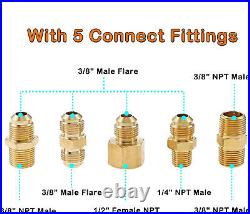 Gas Grill 350-PSI High-Pressure Propane Hose Conversion Coupling 1/4 Male NPT