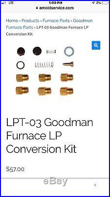 Goodman LPT-03 Liquid Propane Gas Conversion Kit Furnace LP Lot of 2