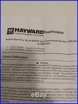 Hayward FDXLCNK0001 H Series Pool Heater Natural Gas to Propane Conversion Kit