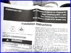 KGNP50011SP CARRIER NAT TO PROPANE Conversion Kit NEW KGNP50011SP CARRIER NAT TO PROPANE Conversion Kit NEW