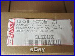 Lennox 13K30 LB-87894A Propane to Natural Gas Conversion Kit NEW! In Box