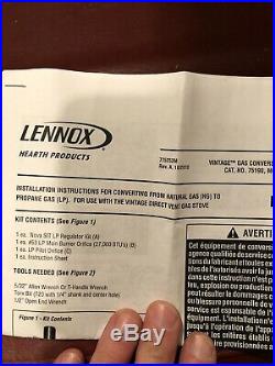 Lennox 75190 Propane Conversion Kit for Vintage Direct Vent Stove