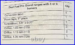 Liquid Propane Conversion Kit for Thermador Pro Grand Dual Fuel Ranges