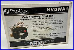 NEW ProCom NVDWA1 Safety Pilot Manual Valve Kit And Lp Conversion Kit Gas Logs