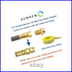 Natural Gas Hose 1/2 Inch with Quick Connect Adapter for Generator RV Grill 36FT