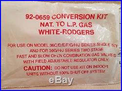 New! WHITE RODGERS Natural Gas to LP Propane Conversion Kit F92-0695 / F92-0836