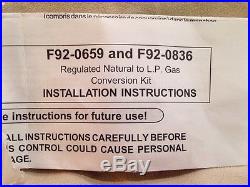 New! WHITE RODGERS Natural Gas to LP Propane Conversion Kit F92-0695 / F92-0836