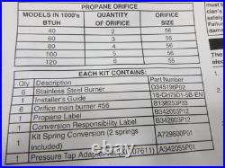 OEM Trane NG to LP Propane Conversion Kit for S-Series Ameristar RunTru Furnaces