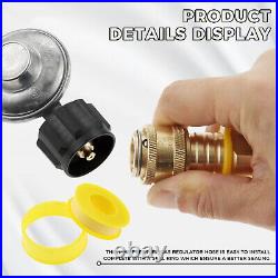 Outdoor BBQ Grill Low Pressure Propane Regulator Hose 3/8 Quick Connect Adapter