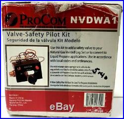 ProCom NVDWA1 Safety Pilot Manual Valve Kit And Lp Conversion Kit Gas Logs